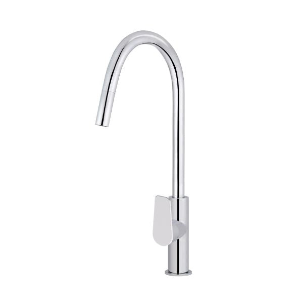 Meir Paddle Round Pull Out Kitchen Sink Mixer Tap Chrome