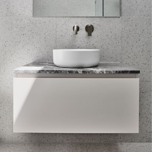 Meir Paddle Round Wall Mixer Brushed Nickel