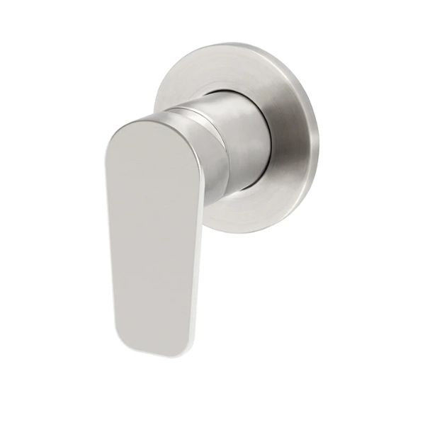 Meir Paddle Round Wall Mixer Brushed Nickel