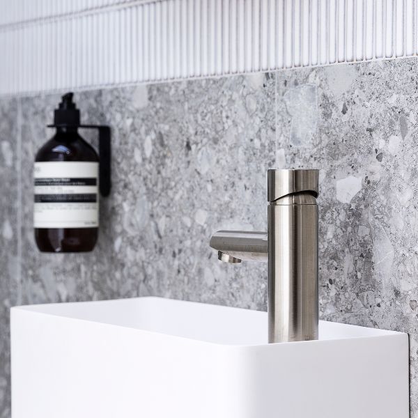 Meir Pinless Round Basin Mixer - Brushed Nickel