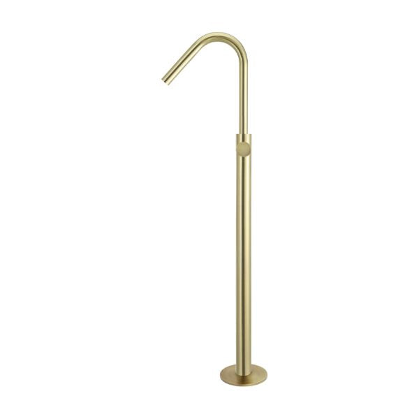 Meir Pinless Round Freestanding Bath Spout and Hand Shower Tiger Bronze