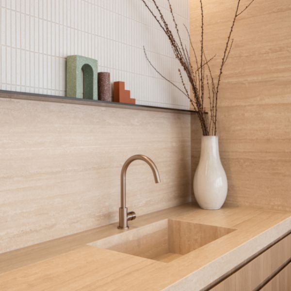 Meir Pinless Round Kitchen Sink Mixer Tap Champagne