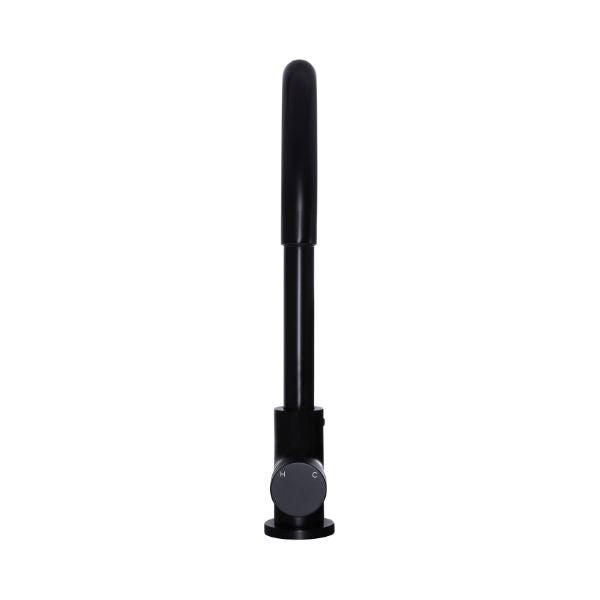 Meir Pinless Round Kitchen Sink Mixer Tap Matte Black