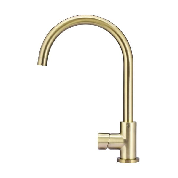 Meir Pinless Round Kitchen Sink Mixer Tap Tiger Bronze