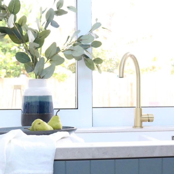 Meir Pinless Round Kitchen Sink Mixer Tap Tiger Bronze