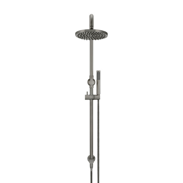 Meir Round Combination Shower Rail 200mm Rose & Hand Shower - Shadow