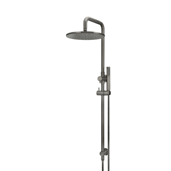Meir Round Combination Shower Rail 300mm Rose & Hand Shower - Shadow
