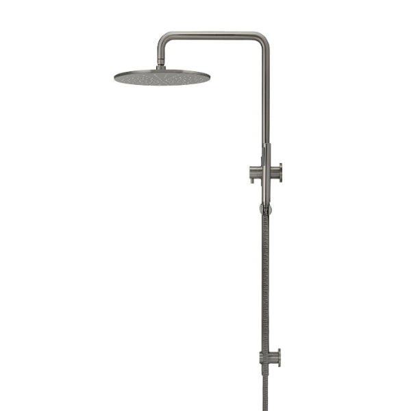 Meir Round Combination Shower Rail 300mm Rose & Hand Shower - Shadow