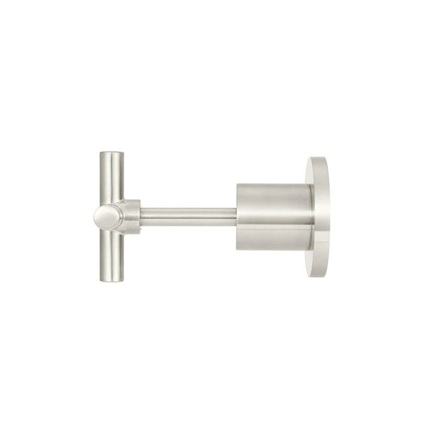 Meir Round Cross Jumper Valve Wall Top Assemblies Brushed Nickel Long Spindle