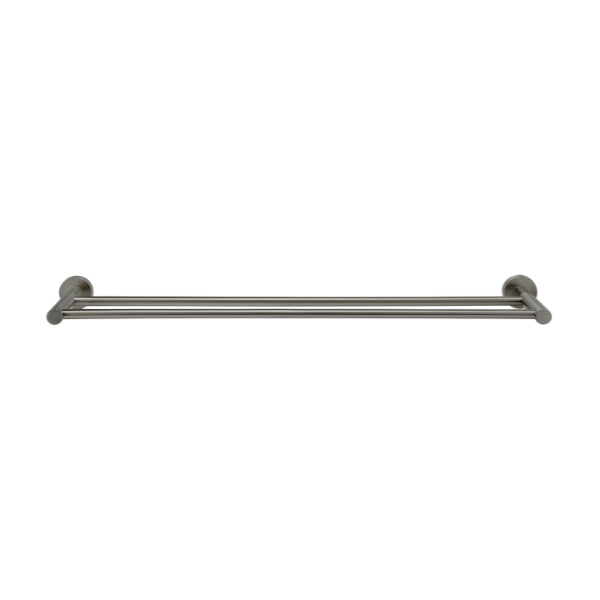 Meir Round Double Towel Rail 600mm - 900mm - Shadow