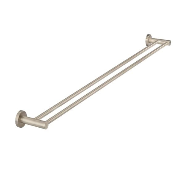 Meir Round Double Towel Rail 900mm Champagne