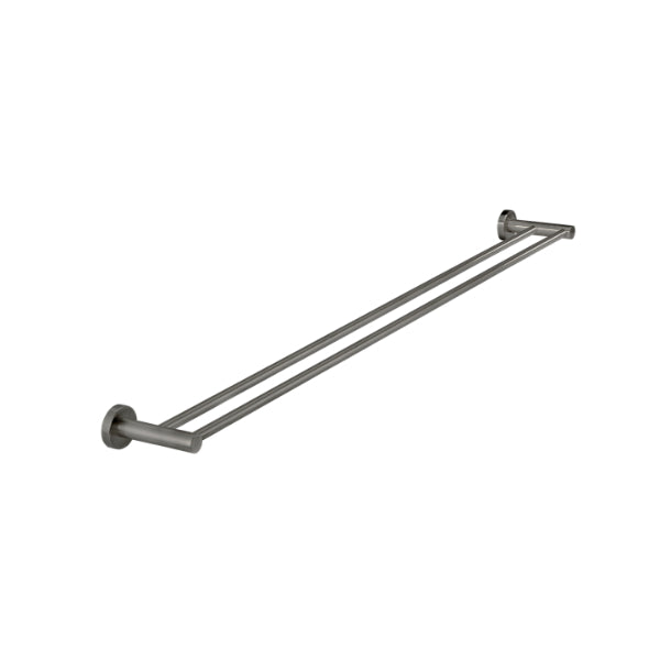 Meir Round Double Towel Rail 600mm - 900mm - Shadow
