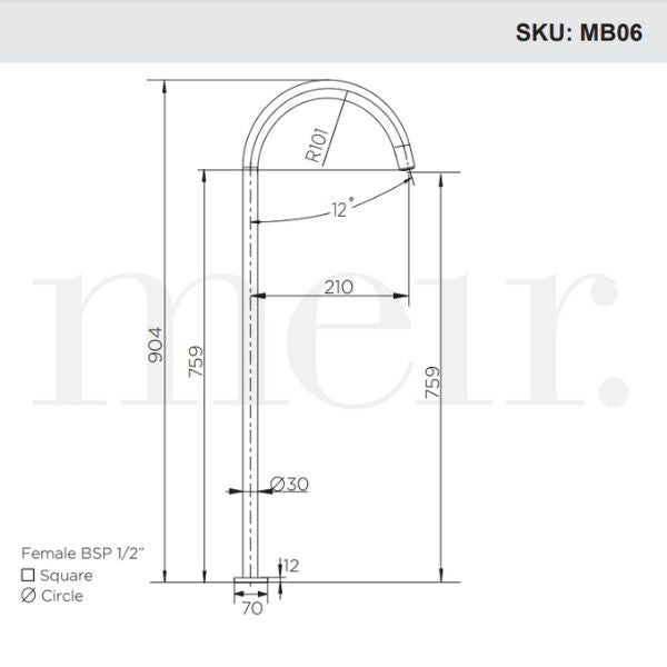 Meir Round Freestanding Bath Filler - Shadow