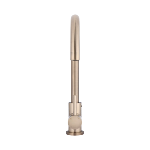 Meir Round Kitchen Sink Mixer - Champagne