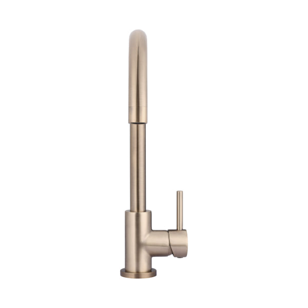 Meir Round Kitchen Sink Mixer - Champagne