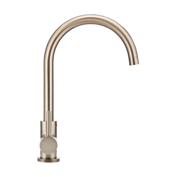 Meir Round Kitchen Sink Mixer - Champagne