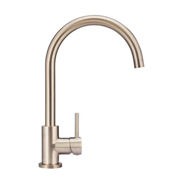 Meir Round Kitchen Sink Mixer - Champagne