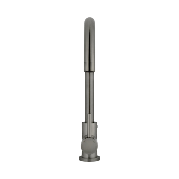 Meir Round Gooseneck Kitchen Sink Mixer - Shadow