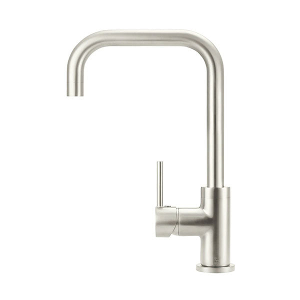 Meir Round Squareline Kitchen Sink Mixer Brushed Nickel