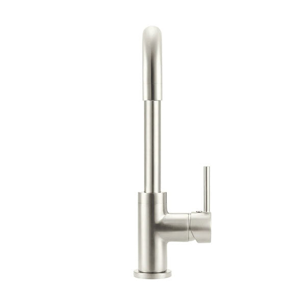 Meir Round Squareline Kitchen Sink Mixer Brushed Nickel