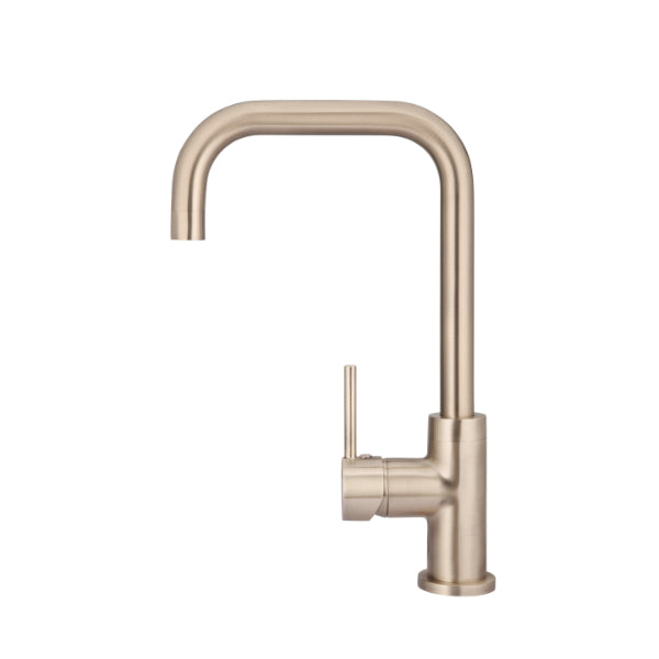 Meir Round Squareline Kitchen Sink Mixer - Champagne