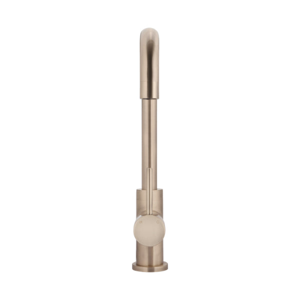 Meir Round Squareline Kitchen Sink Mixer - Champagne