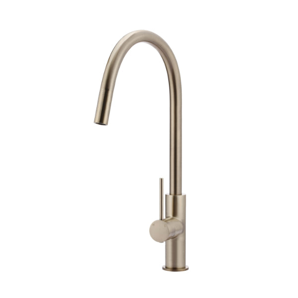 Meir Round Piccola Pull Out Kitchen Sink Mixer Tap Champagne