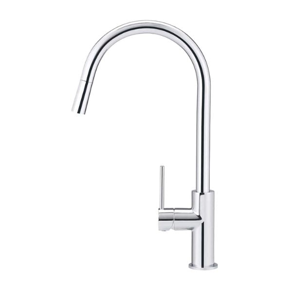 Meir Round Piccola Pull Out Kitchen Mixer - Chrome