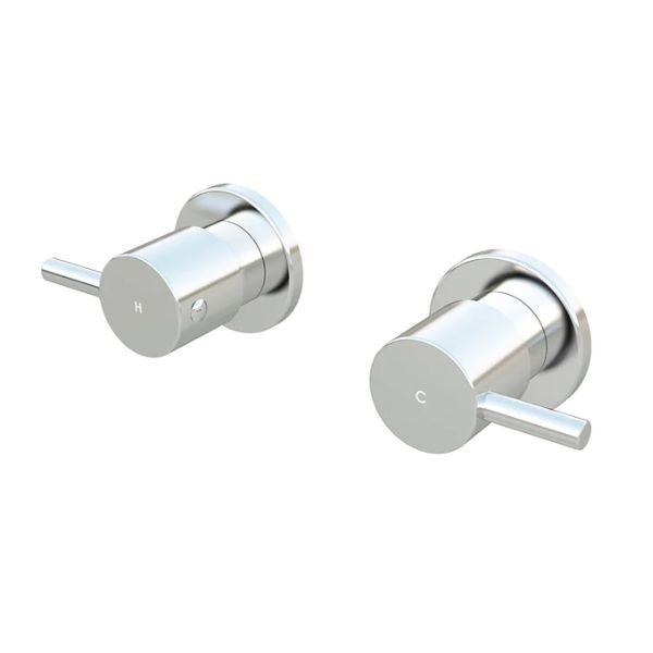 Meir Round Quarter Turn Wall Top Assemblies Chrome