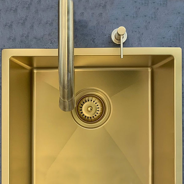 Meir Single Bowl PVD Kitchen Sink 440mm - Tiger Bronze