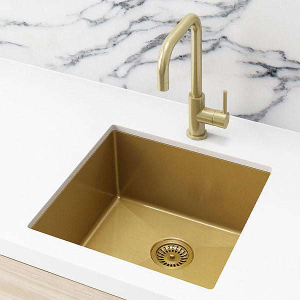 Meir Single Bowl PVD Kitchen Sink 450mm - Tiger Bronze