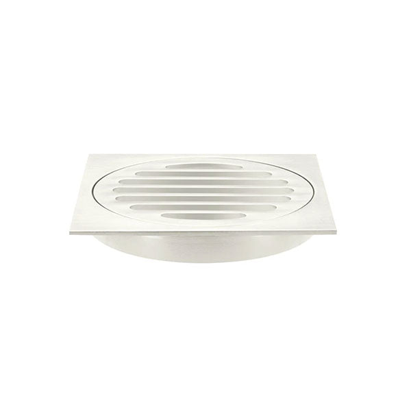 Meir Square Floor Grate Shower Drain 100mm Outlet - Brushed Nickel