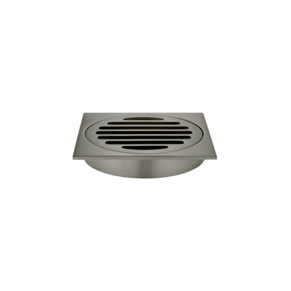 Meir Square Floor Grate Shower Drain 100mm Outlet - Shadow