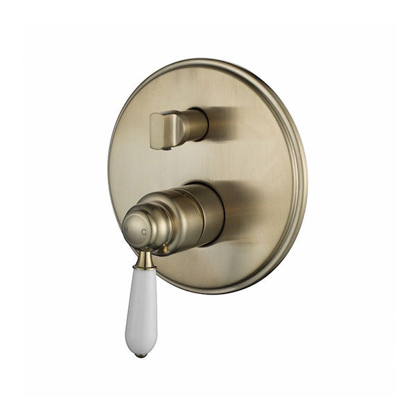 Modern National Bordeaux Shower Diverter Mixer Brushed Bronze