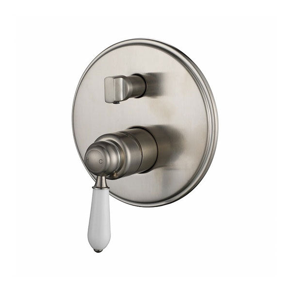 Modern National Bordeaux Shower Diverter Mixer Brushed Nickel