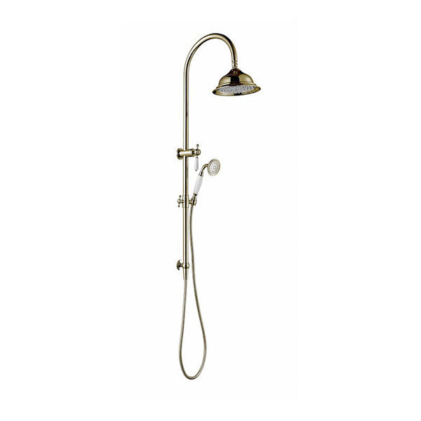 Modern National Bordeaux Twin Shower System Brushed Bronze