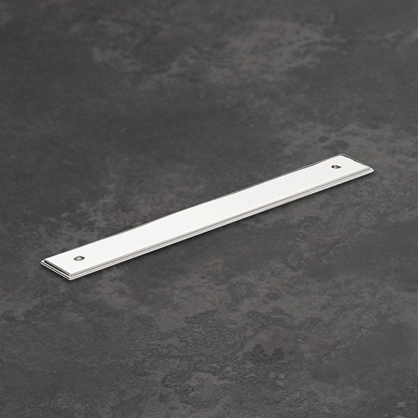 Momo Handles Barrington Backplate to Suit Bar Handle Polished Nickel