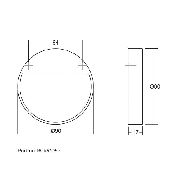 Momo Handles Bau Circular Handle 90mm Brushed Gold