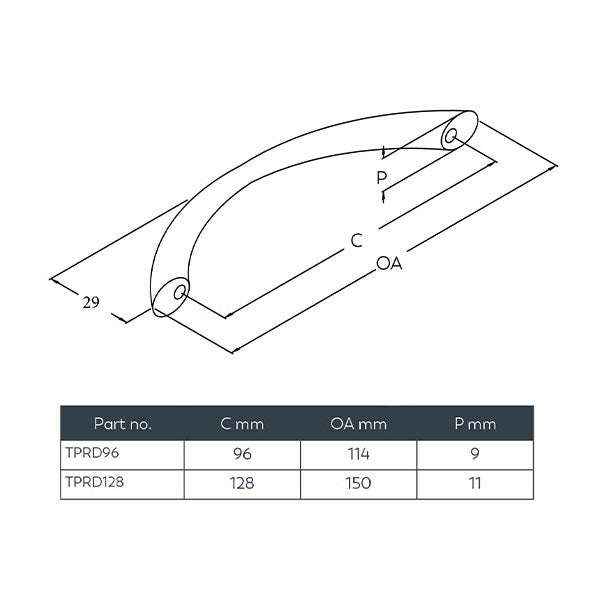 Momo Handles Halden Bow Handle