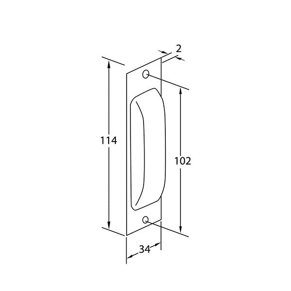Momo Handles Jena Flush Pull Handle 114mm Matt White