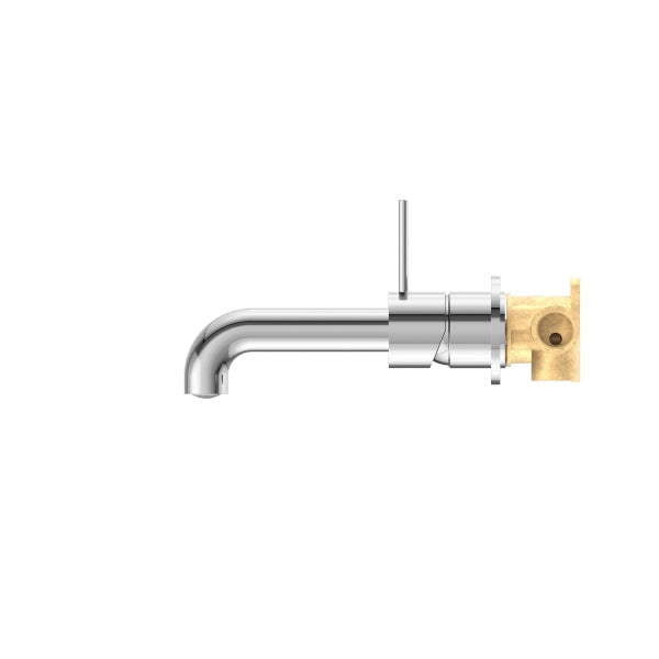 Nero Mecca Wall Basin Mixer Sep BP Handle Up 185mm Sp Chrome