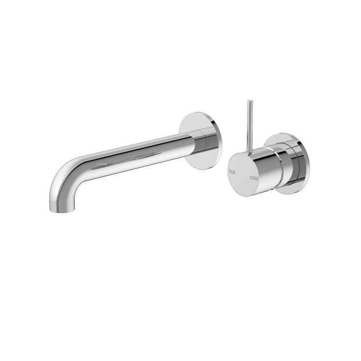 Nero Mecca Wall Basin Mixer Sep BP Handle Up 185mm Sp Chrome