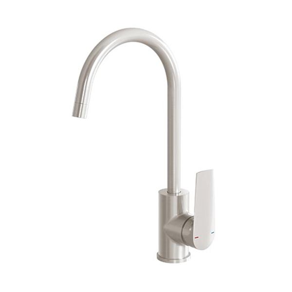 Phoenix Arlo Sink Mixer 200mm Gooseneck Brushed Nickel