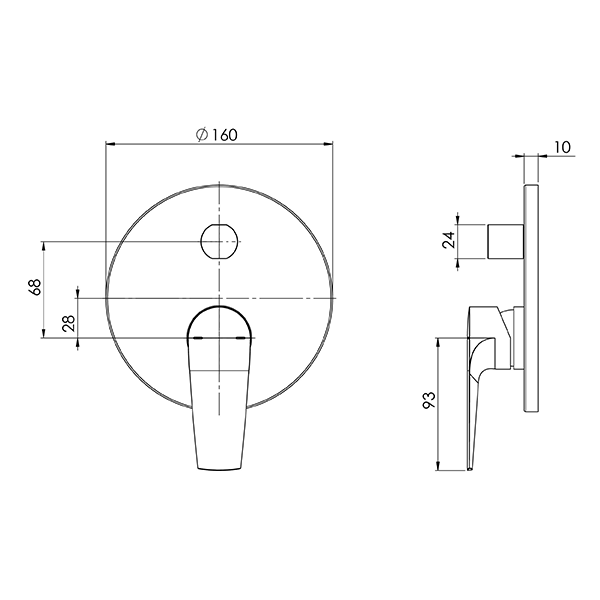 Phoenix Arlo Shower/Bath Diverter Mixer Brushed Nickel
