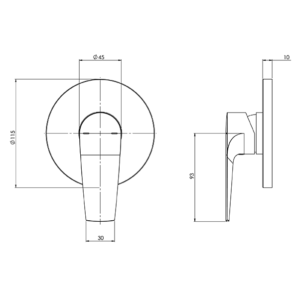 Phoenix Arlo Shower/Wall Mixer Brushed Nickel