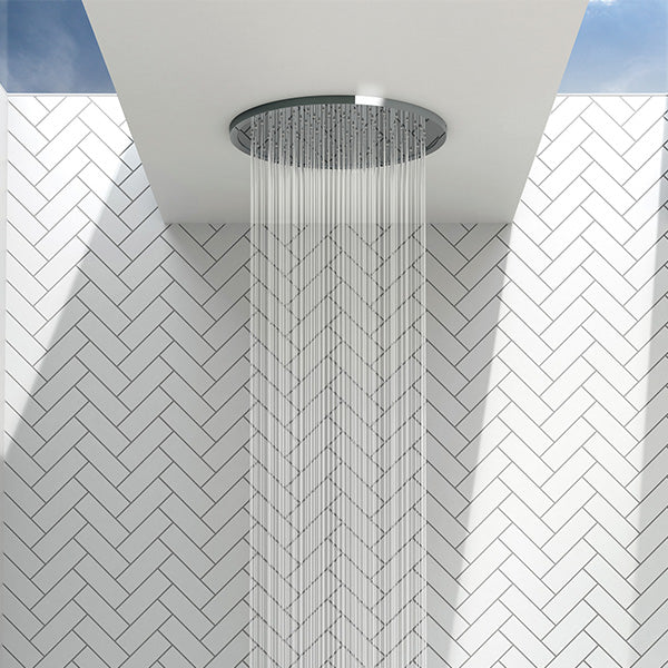 Phoenix Vivid Slimline Flush Mount Ceiling Shower 300mm Round