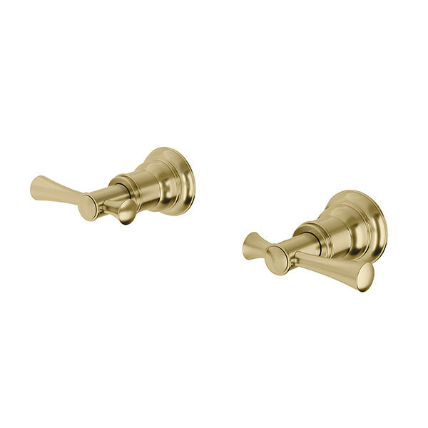 Phoenix Cromford Wall Top Assemblies 15mm Extended Spindles Brushed Gold - The Blue Space