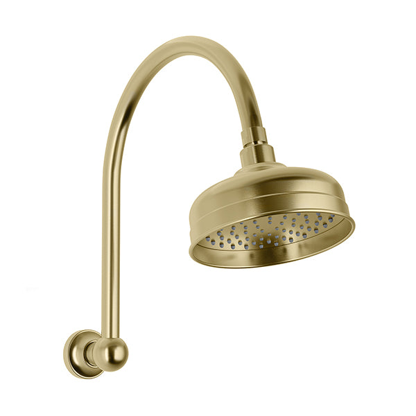 Phoenix Cromford Shower Arm and Rose Brushed Gold