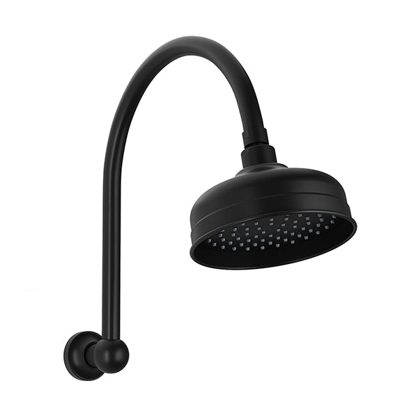 Phoenix Cromford Shower Arm and Rose Matte Black