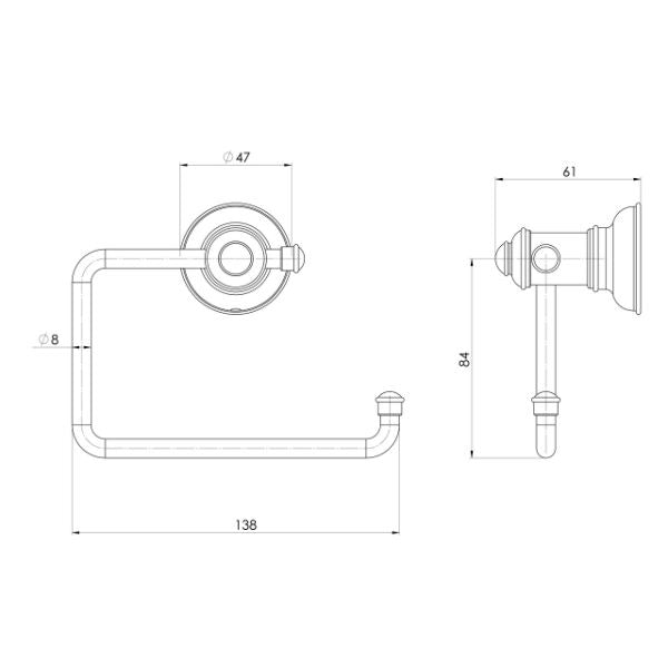 Phoenix Cromford Toilet Roll Holder Brushed Nickel